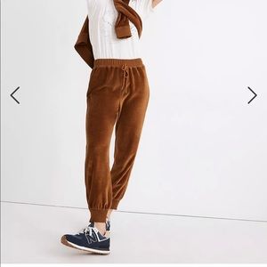 Madewell velour track pants